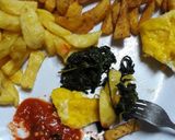 A picture of step 4 of Home Made Fries (Chips)#authormarathon# #4weekschallenge#.