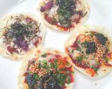 A picture of step 6 of Japanese and Korean style snack pizza.
