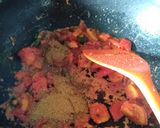 A picture of step 4 of Green Papaya, Moong Dal Curry (no onion, garlic) with Raita and.