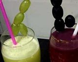 A picture of step 4 of Green and black grape juices.