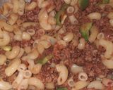 A picture of step 8 of Mutton mince mecroni.