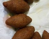 A picture of step 4 of Fried Kibbeh ❤.