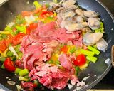 Foto langkah ke 5 dari resep Tumis Scotch Fillet dan Oyster (Resep No.115).