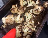 A picture of step 1 of Indian spiced Halloumi and cauliflower rice.