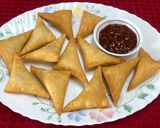 A picture of step 9 of Chicken Samosa/Chicken Kheema Samosa.