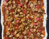 A picture of step 7 of Hawaiian Chicken Pizza.