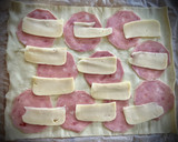 Foto del paso 1 de la receta: Rollitos hojaldrados de jamón y queso (en airfryer)