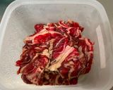 A picture of step 1 of Beef Rice on the Family Dinner Table.