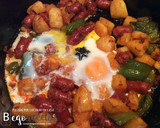 Foto del paso 4 de la receta: Huevos rotos con patatas, chistorra y pimientos - Cecofry