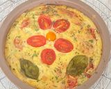 Une image de l'étape 3 de Quiche sans pâte au jambon/tomates cerises.