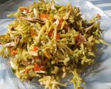 Foto langkah ke 7 dari resep Oseng Bunga Pepaya Teri.