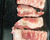 Foto del paso 2 de la receta: Costillar de cerdo con salsa de miel y barbacoa y un toque picante