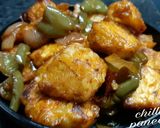 A picture of step 4 of Chilli paneer.