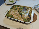 Green thai salmon and asparagus tray bake