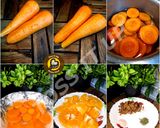 A picture of step 1 of Orange Carrot Drink.