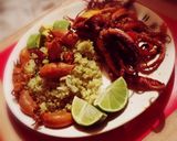 Foto del paso 5 de la receta: Pulpo 🐙🐙con calamar deli!! 😋🦑🦑🐙🐙👏🎊💞