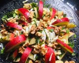 A picture of step 1 of Apple mint salad.