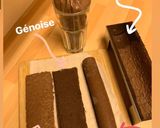Une image de l'étape 6 de Bûche chocolat praliné noisettes.