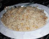 A picture of step 7 of Chana Pulao.