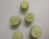 A picture of step 1 of Cucumber cups.