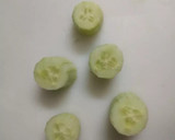 A picture of step 1 of Cucumber cups.