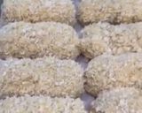 A picture of step 10 of Taro croquettes with char siu pork stuffing.
