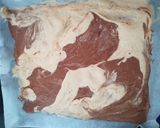 A picture of step 9 of Marbled Swiss Roll Filled with Cream and Strawberries with Chocolate.