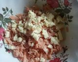 Foto del paso 1 de la receta: Agnolottis facilísimos con tapas de empanada, rellenos de jamón,