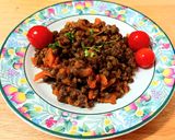 A picture of step 5 of Green lentils with stewed beef, in a multi cooker.