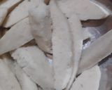 A picture of step 1 of Idli french fries.