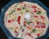 A picture of step 3 of Vegetables tadka raita.