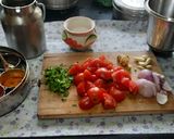 A picture of step 3 of Dhaba style spicy Rajma Beans Masala curry.