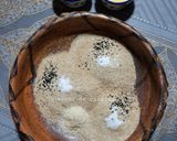 Une image de l'étape 1 de Galette de blé complet nigelle et noix de coco 🌾.