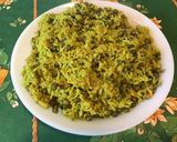 Une image de l'étape 6 de Riz « vert » aux petits pois épicés.