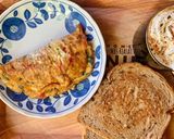 A picture of step 5 of Healthy Cheese Omelet|Cheese Omelet with egg whites.