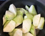 Hình bước làm 1 của món Mướp Khía Xào Nấm Bào Ngư Chay