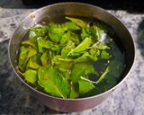 A picture of step 1 of Basil, fennel seed drink.