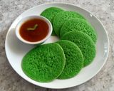 Foto langkah ke 4 dari resep Surabi Pandan Teflon Kinca Karamel.