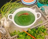 A picture of step 3 of Spicy Green Garli coriander chutney (Teekhi chutney).