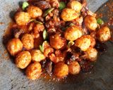 Foto langkah ke 4 dari resep Sambal Udang+telur puyuh+ati ayam.