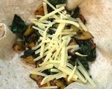 A picture of step 2 of Vegetarian Delicious Wrap Roasted veggies & smoked paprika yogurt sauce.