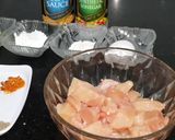 A picture of step 1 of Chicken chilli dry.