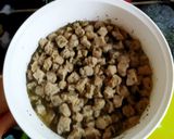 Zöldbabos szójakocka pörkölt recept fázis 1 fotója