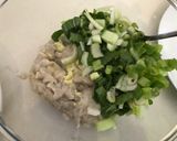 A picture of step 3 of Bok Choy Prawn Spring Roll.