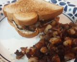 A picture of step 2 of Leftover Cornbeef Hash on Toasted Bread.