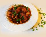 A picture of step 5 of Water chestnut chips and masala curry.