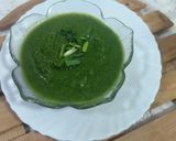 A picture of step 3 of Green garlic chattny.