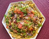 A picture of step 3 of Aloo Chana Chaat.