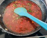 A picture of step 4 of Chilli aubergine.