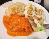 A picture of step 5 of Pollo en Crema Morron.